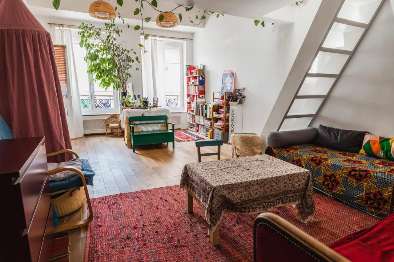 Bright Atypical Duplex In Menilmontant Apartment Paris Exterior foto