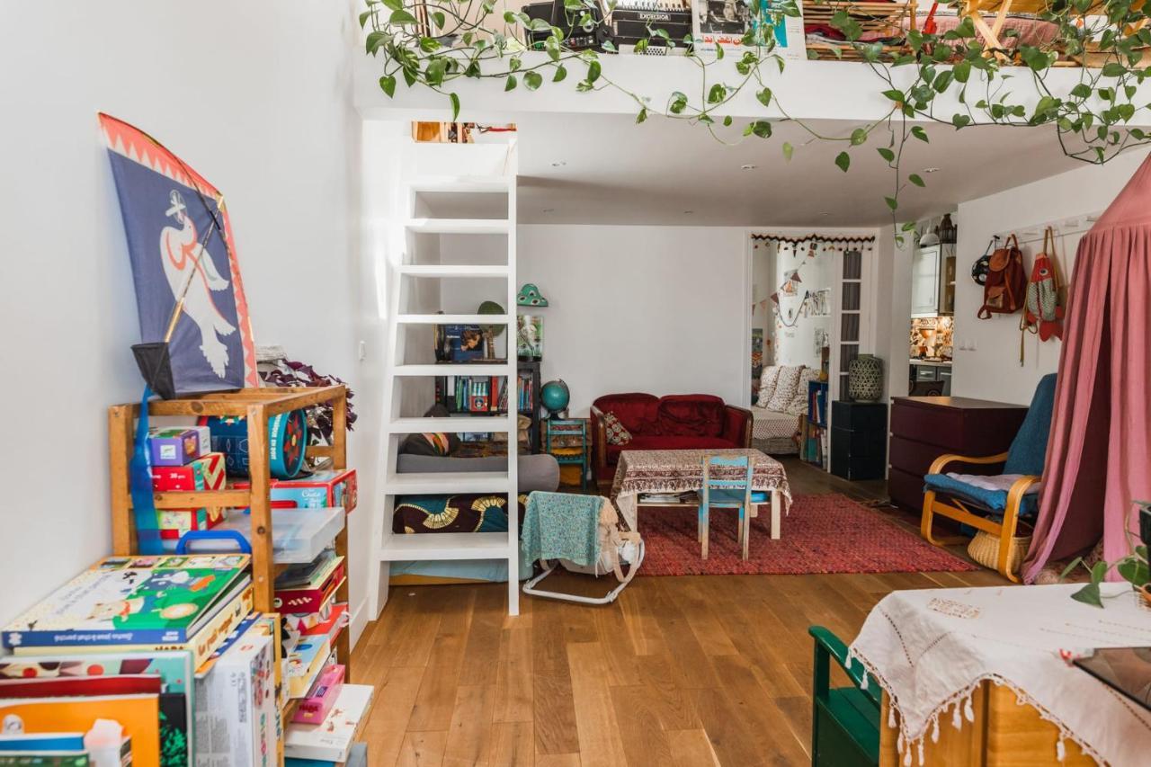 Bright Atypical Duplex In Menilmontant Apartment Paris Exterior foto
